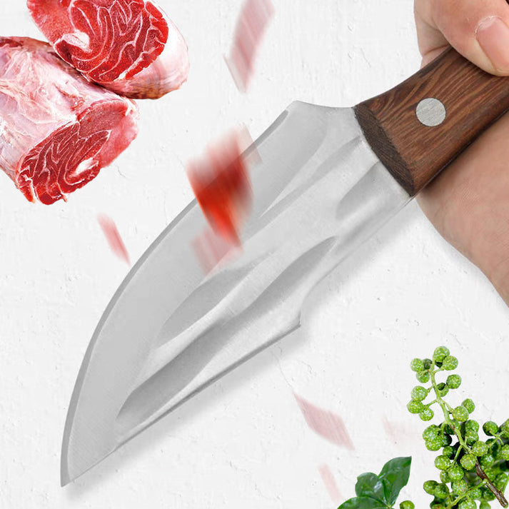 Boucher - Cuchillo súper afilado con funda de cuero