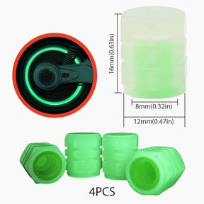 Tapas de válvulas de neumáticos fluorescentes (Lleva 2 Packs x 1)