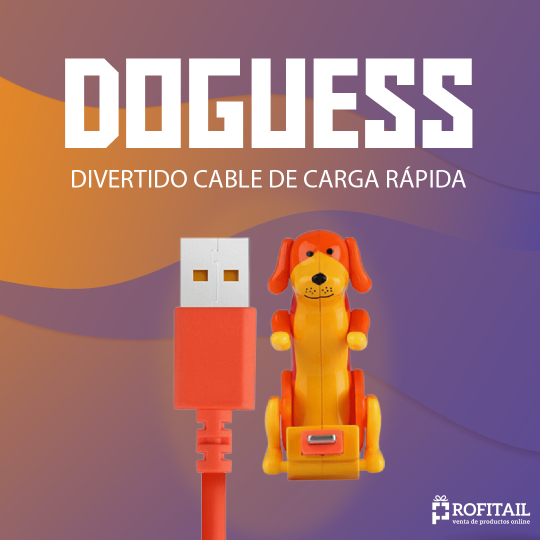 Dog Charge - Divertido cable de carga rápida para teléfono celular