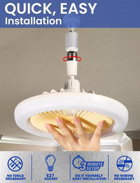 Lunabreeze - Ventilador de techo con luz LED regulable de 360°