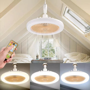 Lunabreeze - Ventilador de techo con luz LED regulable de 360°