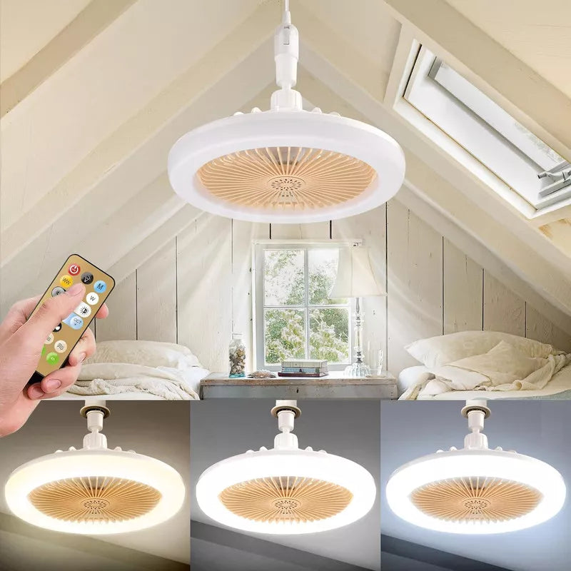 Lunabreeze - Ventilador de techo con luz LED regulable de 360°