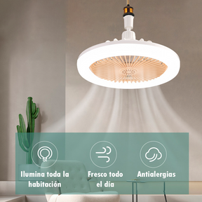 Lunabreeze - Ventilador de techo con luz LED regulable de 360°