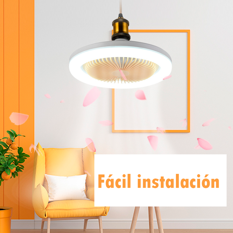 Lunabreeze - Ventilador de techo con luz LED regulable de 360°